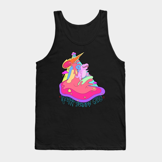 Happy Surfing Club Tank Top by caleblaidlaw